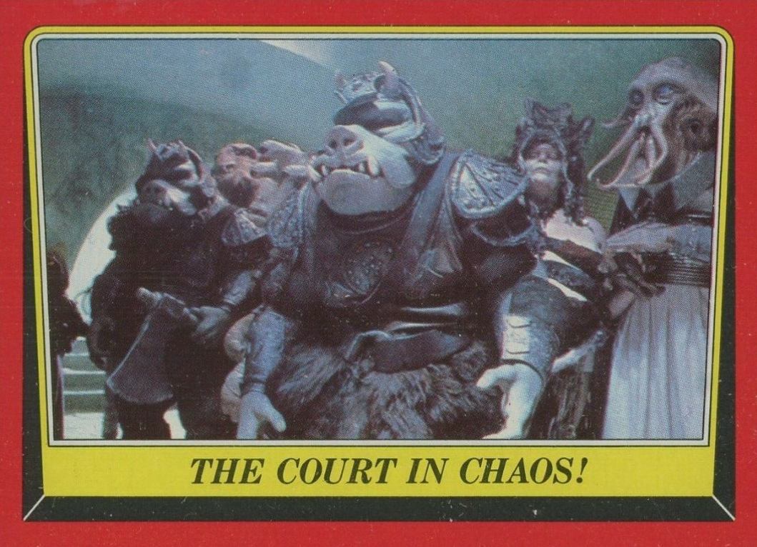 1983 Star Wars Return of the Jedi The Court in Chaos #35 Non-Sports Card