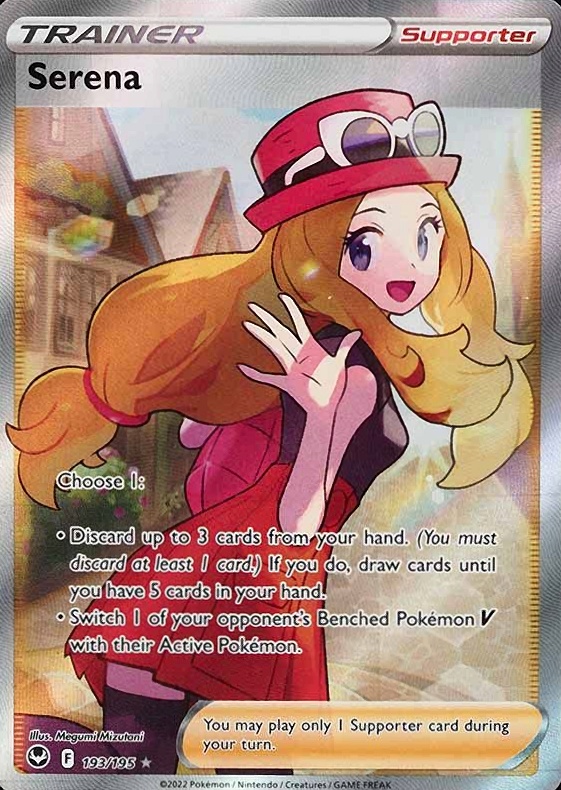 2022 Pokemon Sword & Shield Silver Tempest Full Art/Serena #193 TCG Card