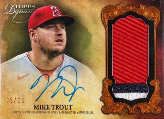 2021 Topps Dynasty Autographed Patch Mike Trout #MT2 Baseball Card