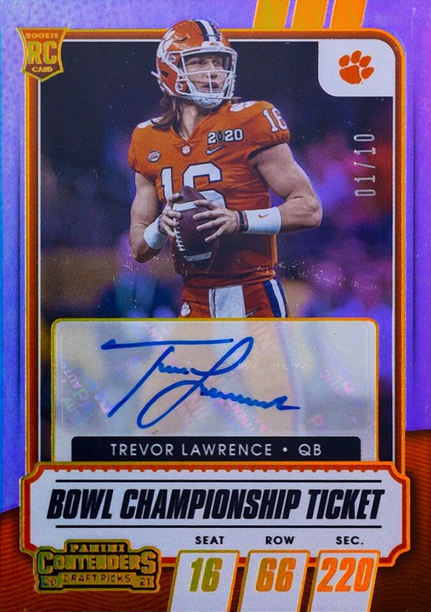 2021 Panini Contenders Draft Picks Trevor Lawrence #101 Football Card