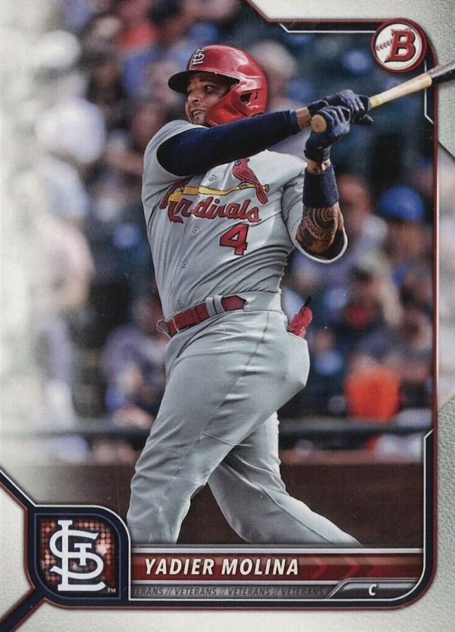 2022 Bowman Yadier Molina #92 Baseball Card