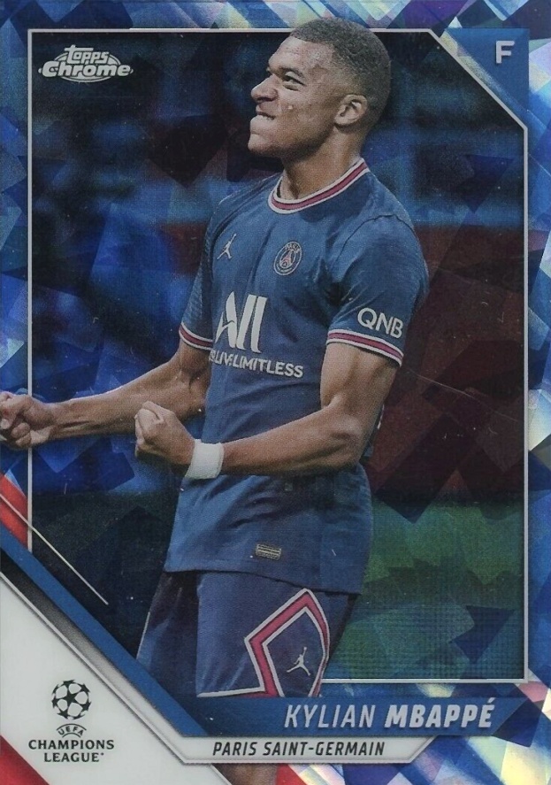 2021 Topps Chrome Sapphire Edition UEFA Champions League Kylian Mbappe #1 Soccer Card