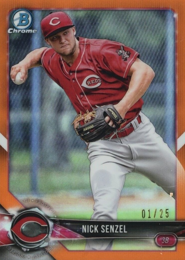 2018 Bowman Chrome Prospects Nick Senzel #BCP250 Baseball Card