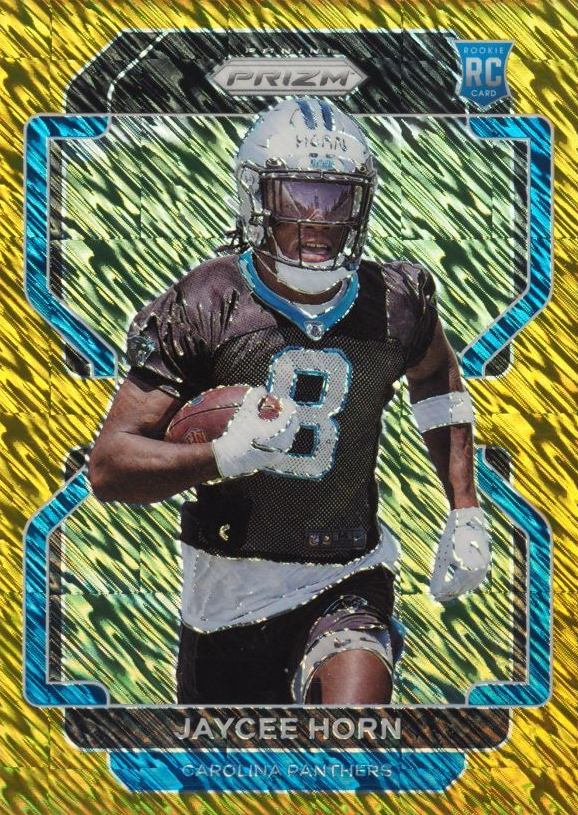 2021 Panini Prizm Jaycee Horn #373 Football Card