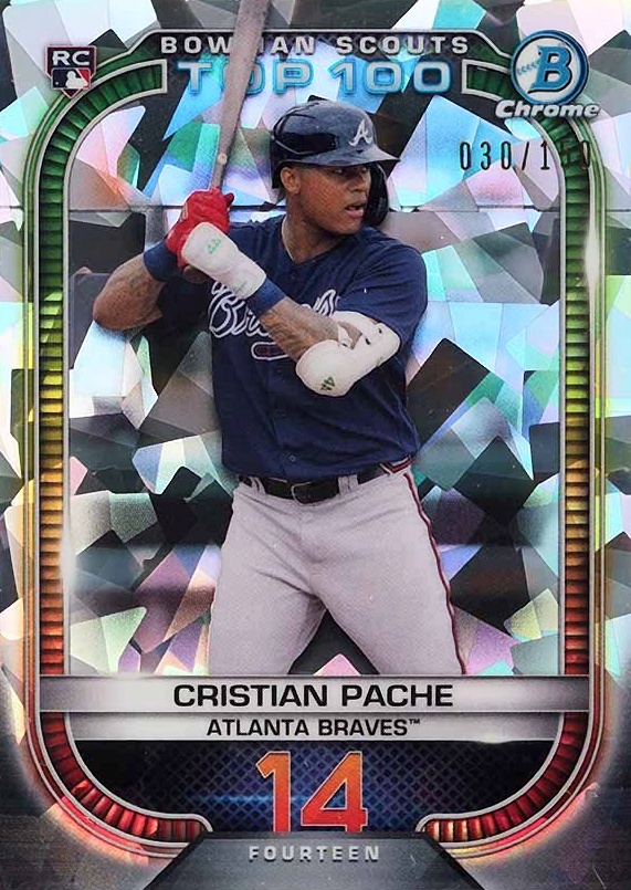 2021 Bowman Chrome Scouts' Top 100 Cristian Pache #14 Baseball Card