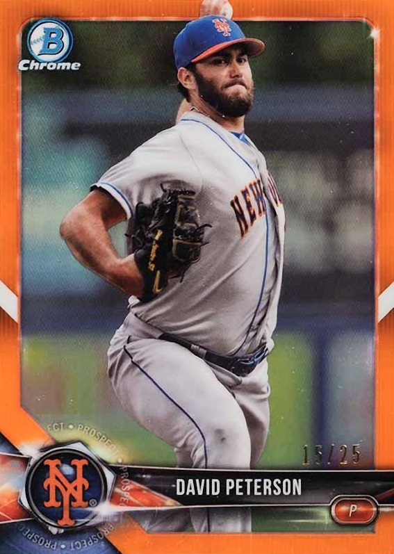 2018 Bowman Chrome Prospects David Peterson #BCP205 Baseball Card