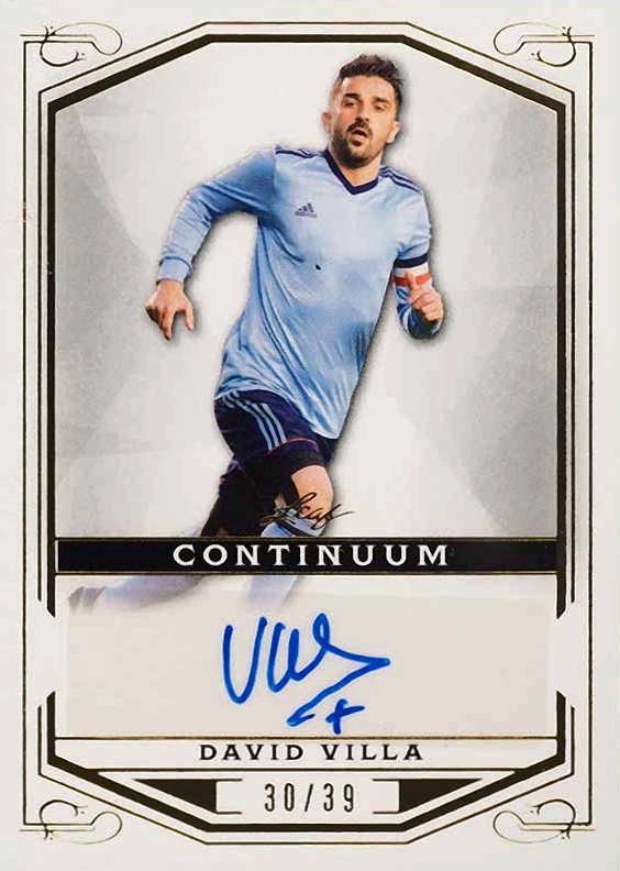 2022 Leaf Continuum Autographs David Villa #7 Soccer Card