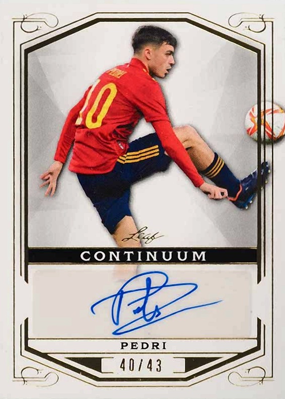 2022 Leaf Continuum Autographs Pedri #38 Soccer Card