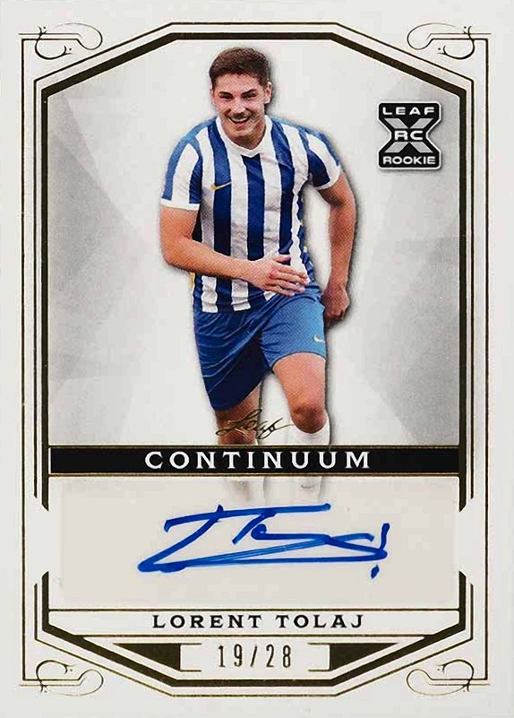 2022 Leaf Continuum Autographs Lorent Tolaj #47 Soccer Card