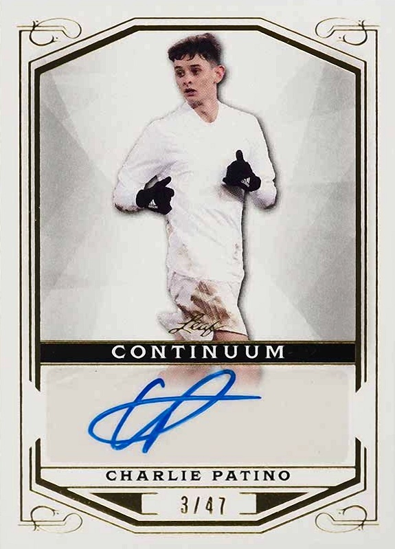 2022 Leaf Continuum Autographs Charlie Patino #53 Soccer Card