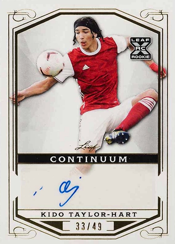 2022 Leaf Continuum Autographs Kido Taylor-Hart #66 Soccer Card