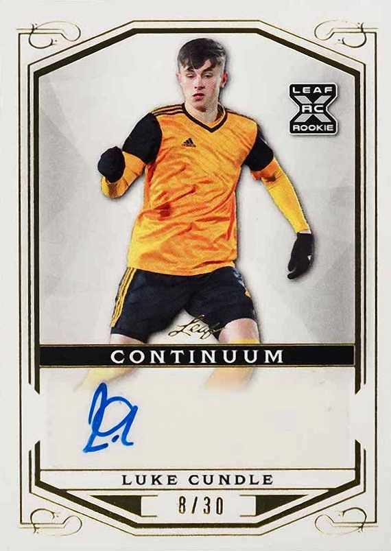 2022 Leaf Continuum Autographs Luke Cundle #68 Soccer Card