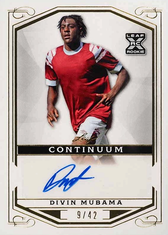 2022 Leaf Continuum Autographs Divin Mubama #79 Soccer Card