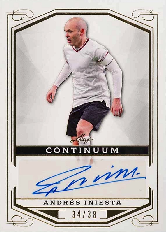 2022 Leaf Continuum Autographs Andres Iniesta #91 Soccer Card