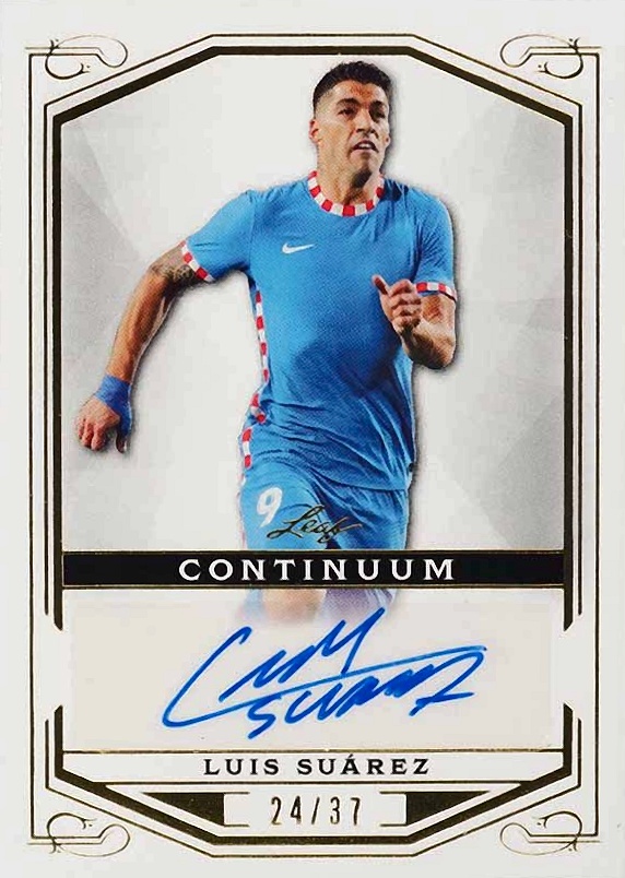 2022 Leaf Continuum Autographs Luis Suarez #95 Soccer Card