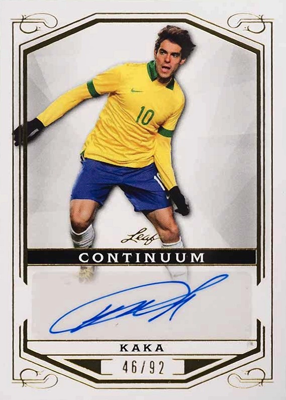 2022 Leaf Continuum Autographs Kaka #102 Soccer Card