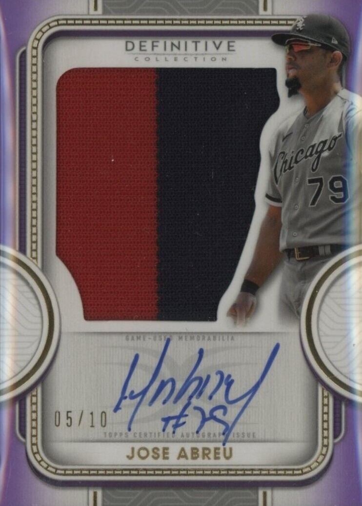 2022 Topps Definitive Autographed Relic Collection Jose Abreu #ARCJAB Baseball Card