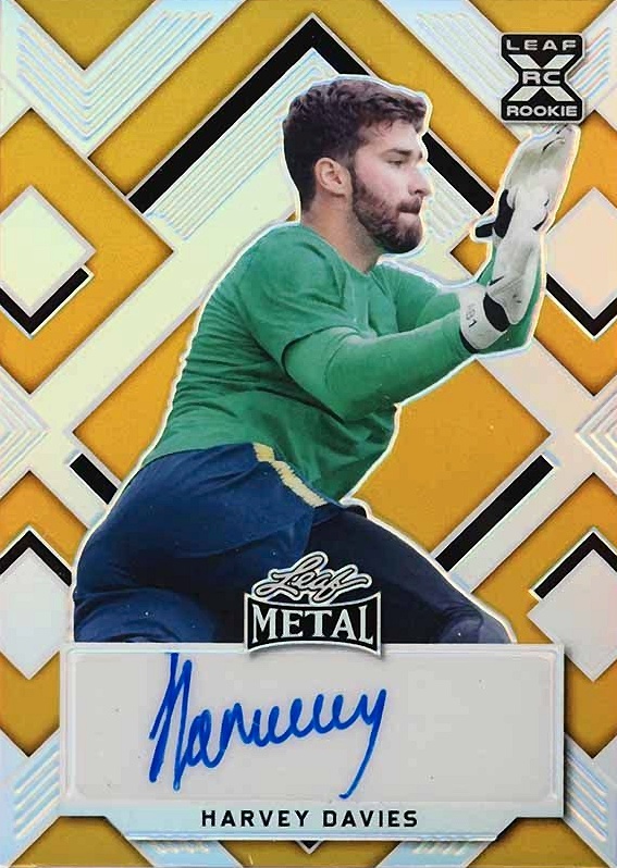 2022 Leaf Metal Autographs Harvey Davies #BAHD1 Soccer Card