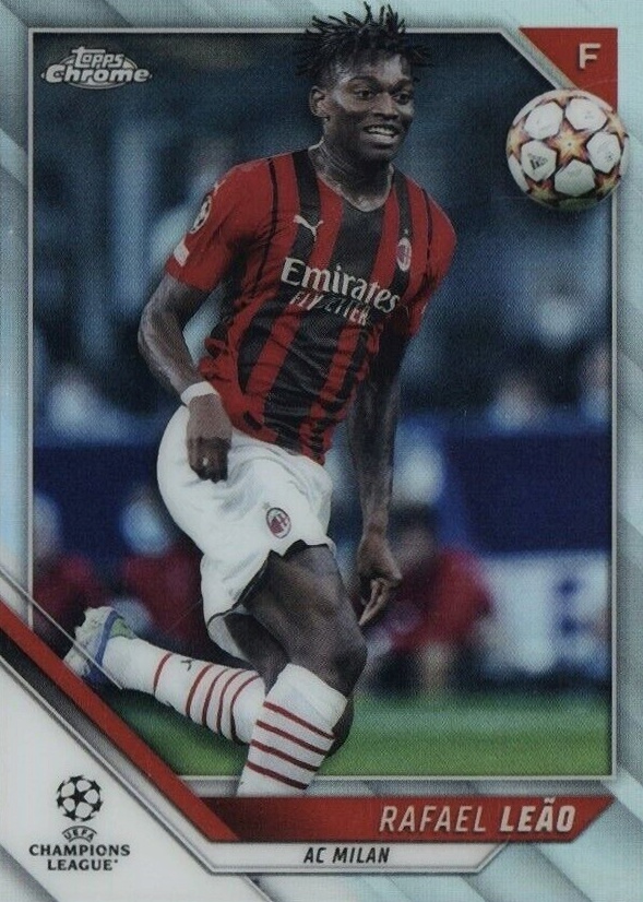 2021 Topps Chrome UEFA Champions League Rafael Leao #37 Soccer Card