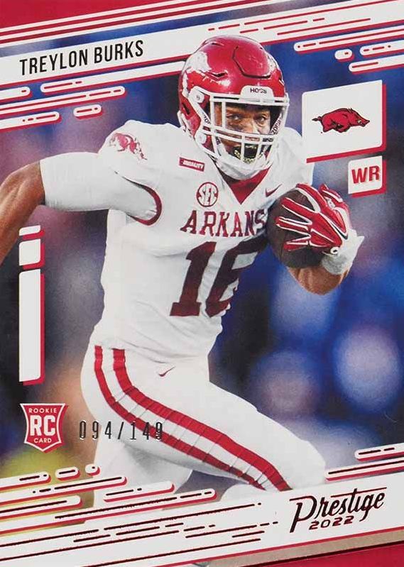 2022 Panini Chronicles Draft Picks Prestige Treylon Burks #13 Football Card