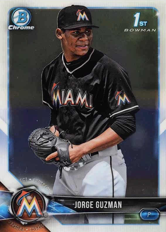 2018 Bowman Chrome Prospects Jorge Guzman #BCP180 Baseball Card