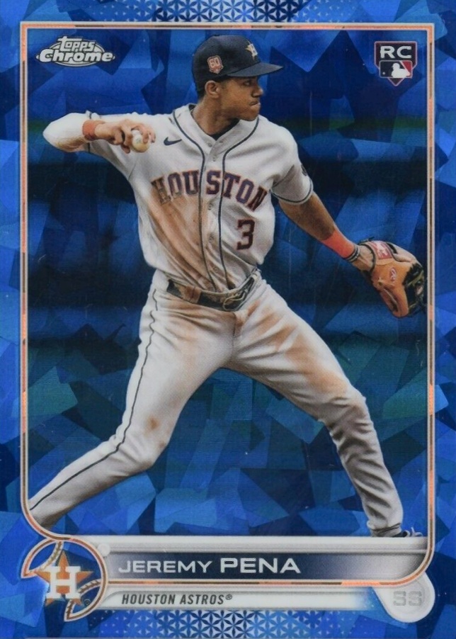 2022 Topps Chrome Update Sapphire Edition Jeremy Pena #253 Baseball Card