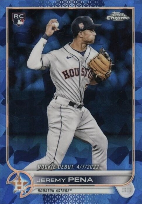 2022 Topps Chrome Update Sapphire Edition Jeremy Pena #276 Baseball Card