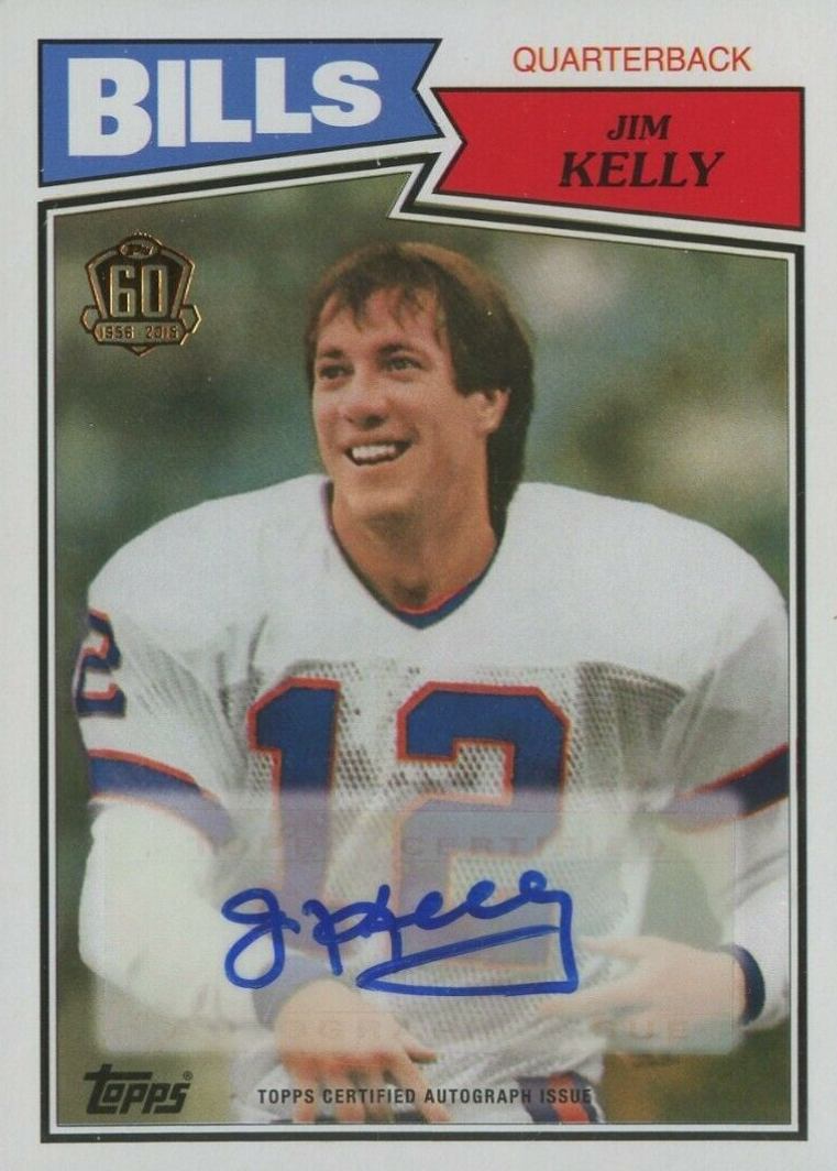 2015 Topps 60th Anniversary Retired Autograph Jim Kelly #JK Football Card