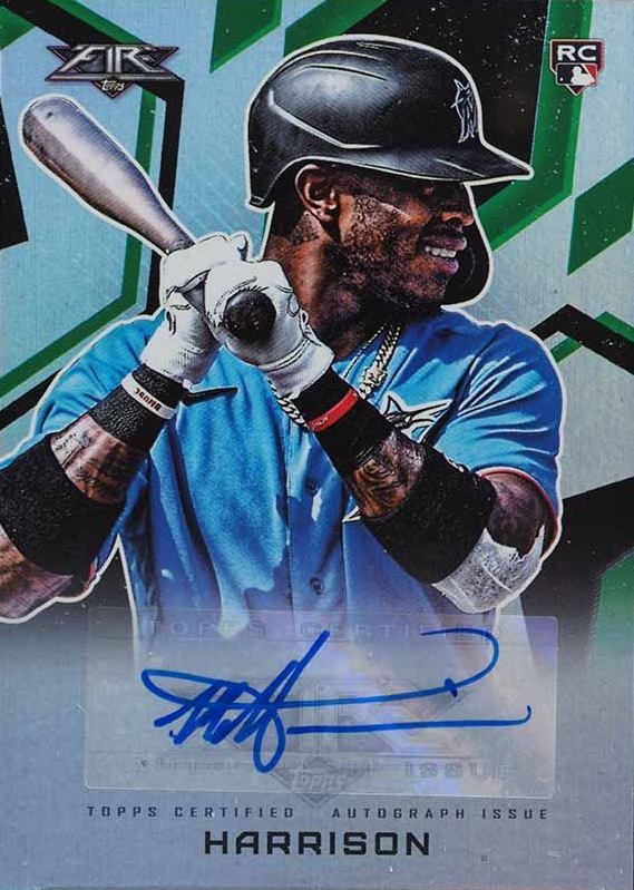 2021 Topps Fire Autographs Monte Harrison #AVMH Baseball Card