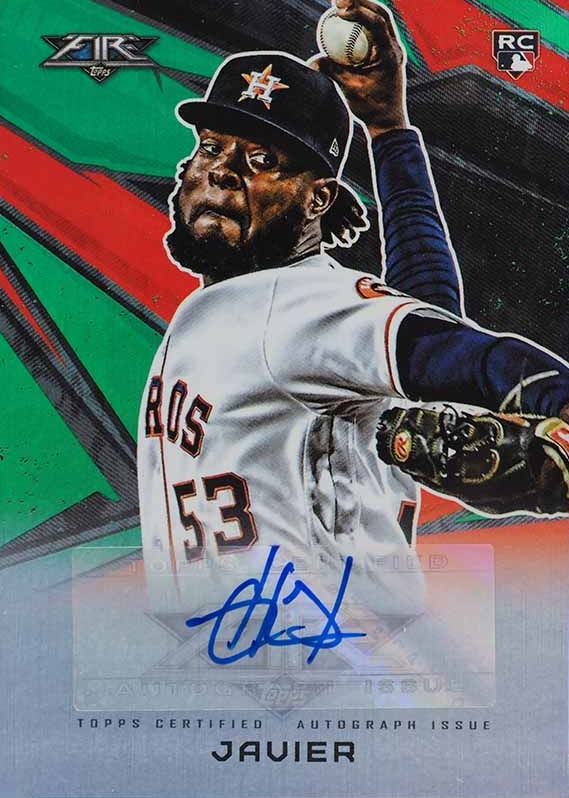 2021 Topps Fire Autographs Cristian Javier #AVCJ Baseball Card