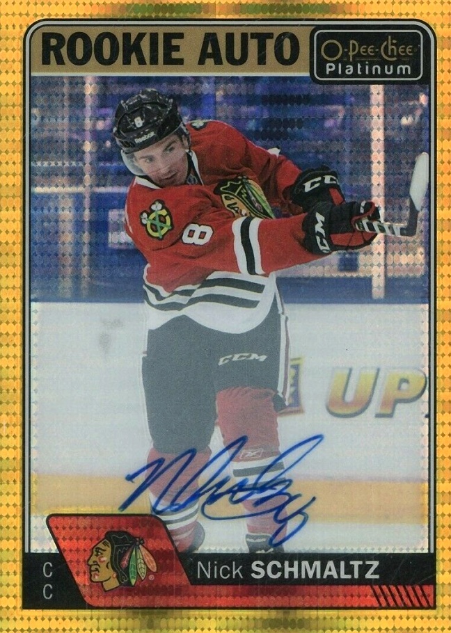 2016 O-Pee-Chee Platinum Rookie Autographs Nick Schmaltz #RSC Hockey Card