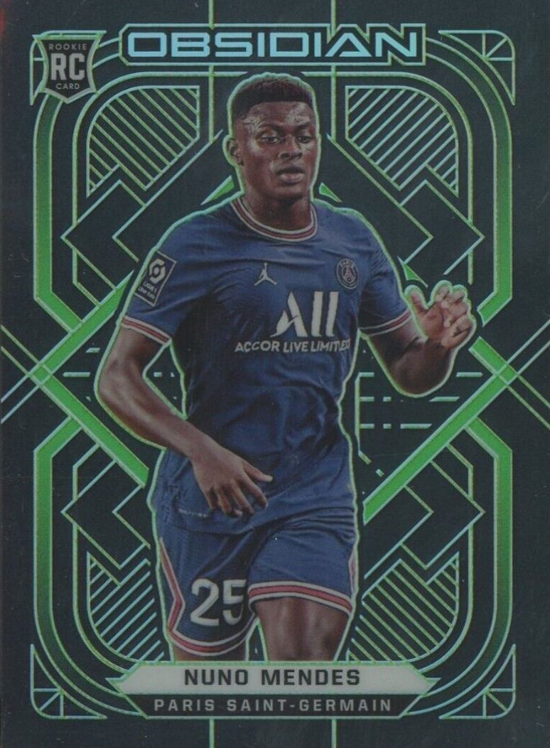 2021 Panini Obsidian Nuno Mendes #15 Soccer Card