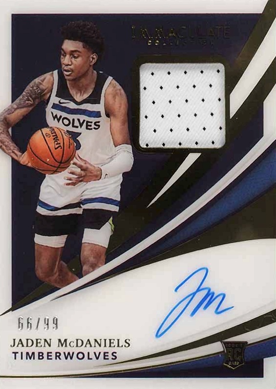 2020 Panini Immaculate Collection Jaden Mcdaniels #103 Basketball Card