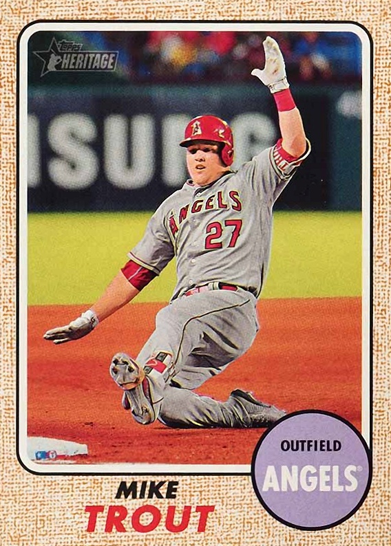 2017 Topps Heritage  Mike Trout #450 Baseball Card