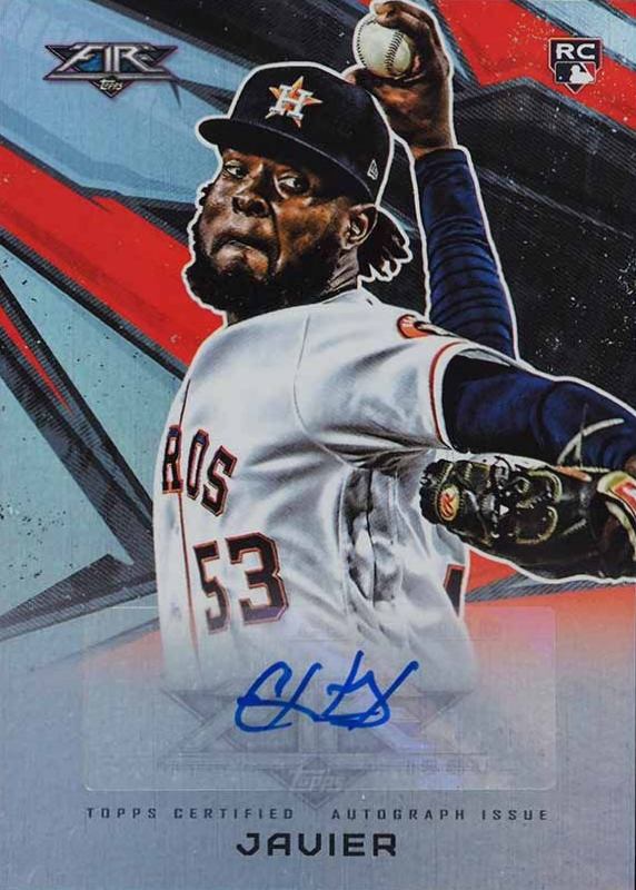 2021 Topps Fire Autographs Cristian Javier #AVCJ Baseball Card