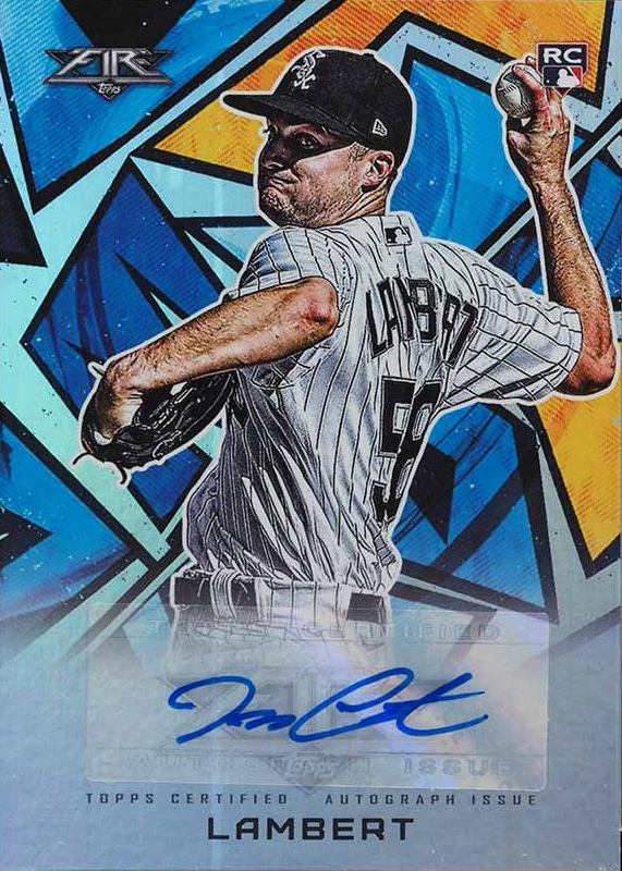 2021 Topps Fire Autographs Jimmy Lambert #AVJL Baseball Card