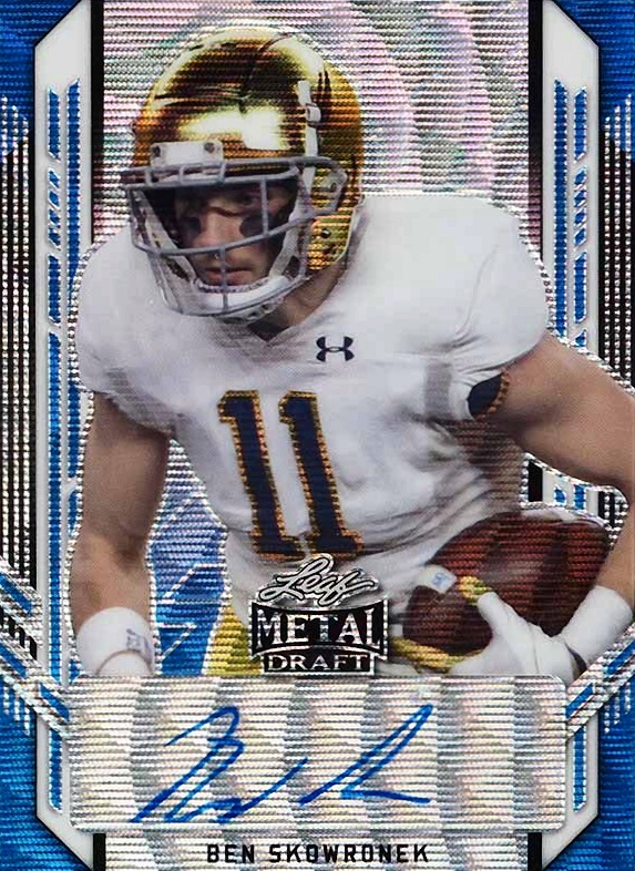 2021 Leaf Metal Draft Autograph Portrait Ben Skowronek #PABS1 Football Card