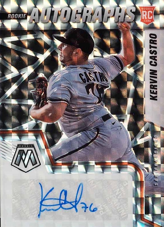 2022 Panini Mosaic Rookie Autographs Kervin Castro #RAMKC Baseball Card