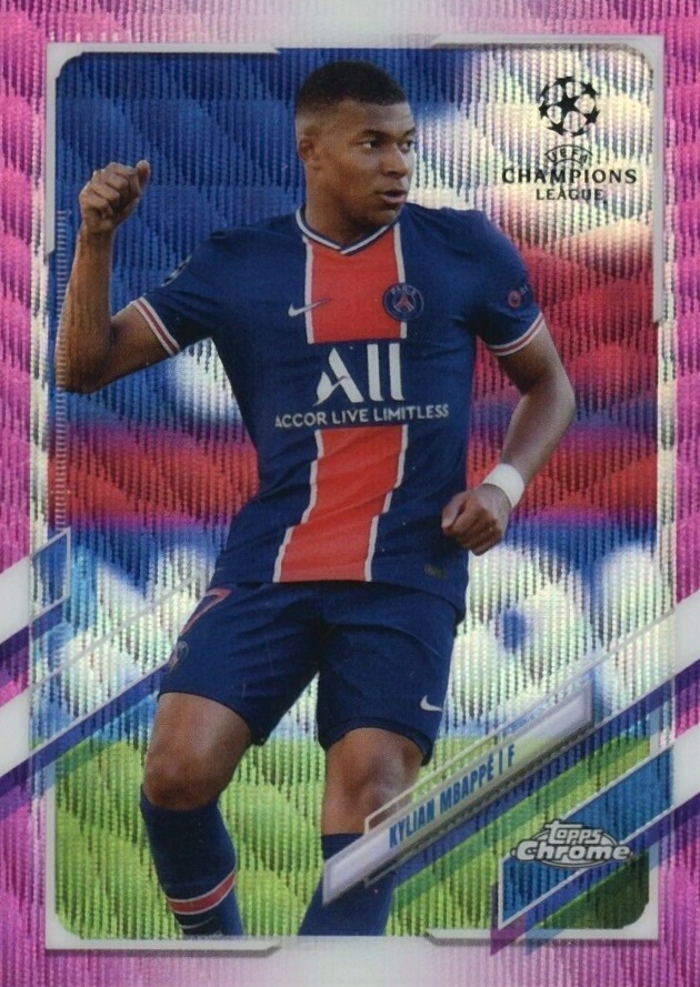 2020 Topps Chrome UEFA Champions League Kylian Mbappe #95 Soccer Card