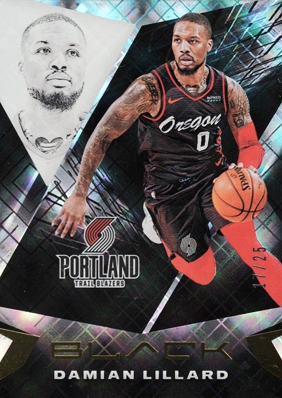 2020 Panini Black Damian Lillard #41 Basketball Card