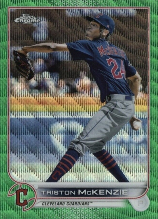 2022 Topps Chrome Triston McKenzie #142 Baseball Card