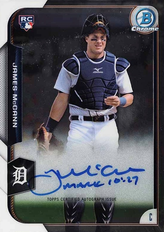 2015  Bowman Chrome Autograph Rookies James McCann #JM Baseball Card