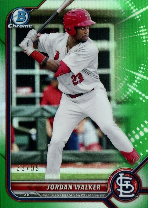 2022 Bowman Chrome Prospects Jordan Walker #BCP20 Baseball Card