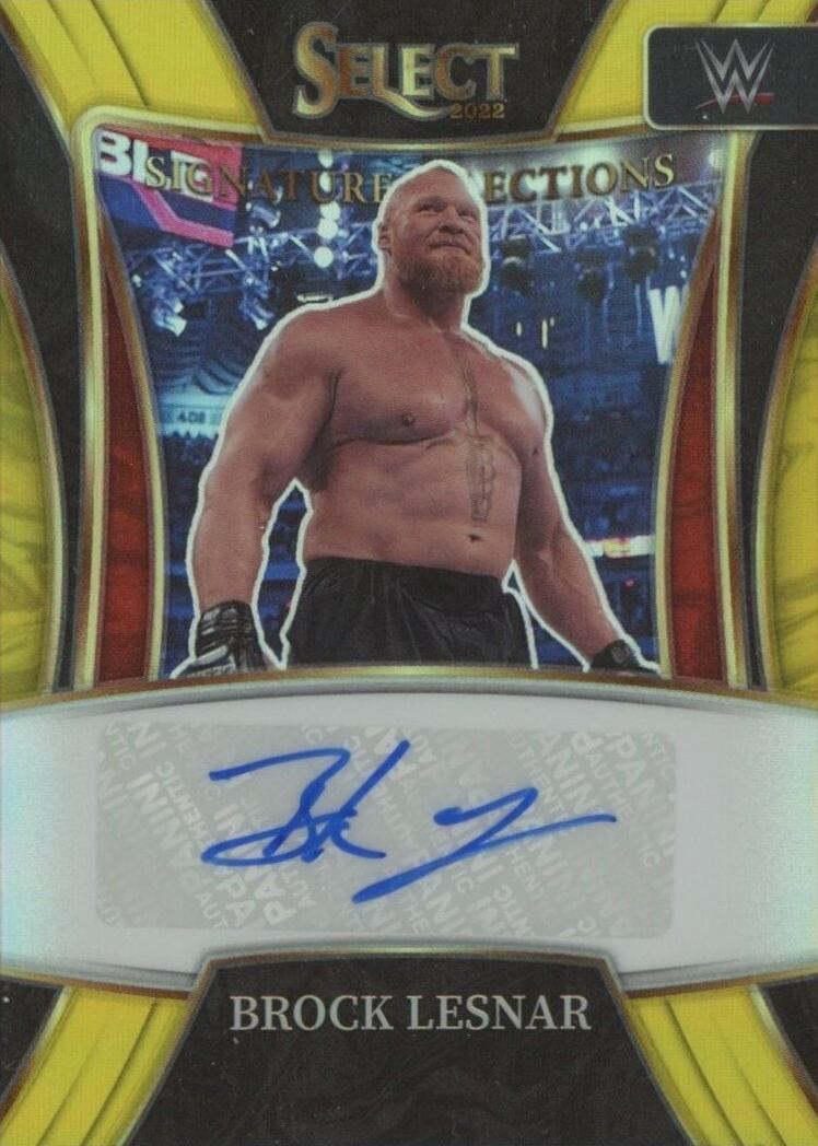 2022 Panini Select WWE Signature Selections Brock Lesnar #SNBLS Other Sports Card