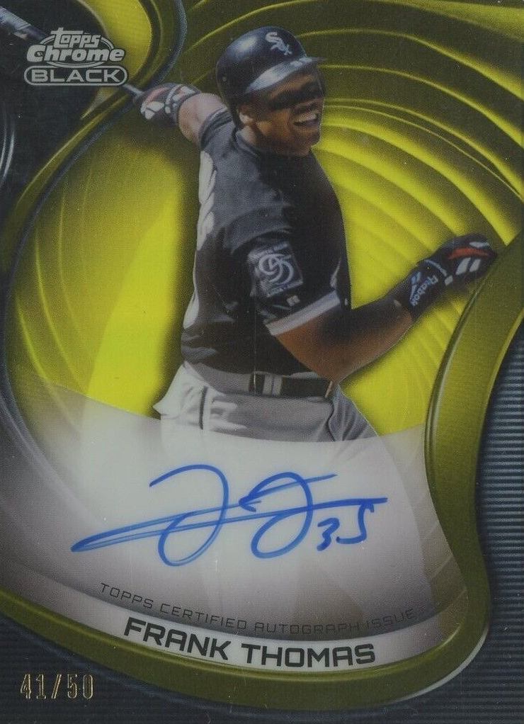 2022 Topps Chrome Black Autographs Frank Thomas #FT Baseball Card