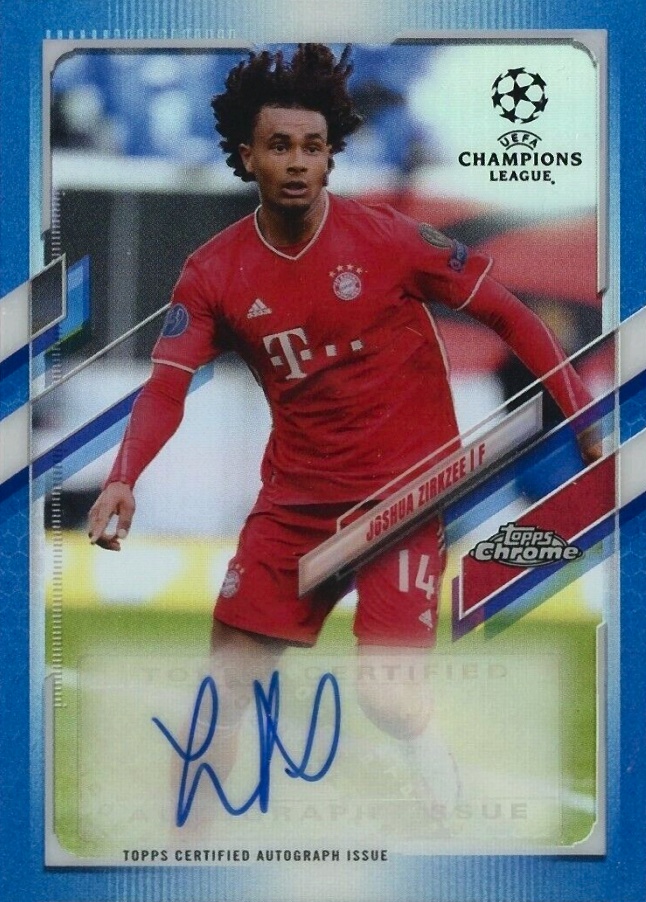 2020 Topps Chrome UEFA Champions League Autographs Joshua Zirkzee #JZ Soccer Card