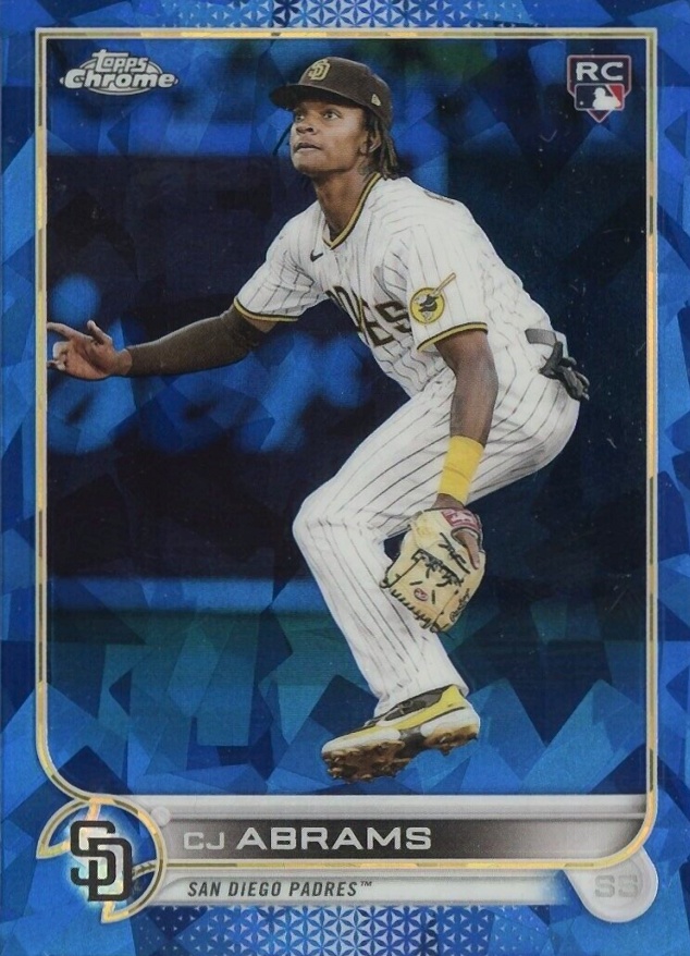 2022 Topps Chrome Update Sapphire Edition CJ Abrams #34 Baseball Card