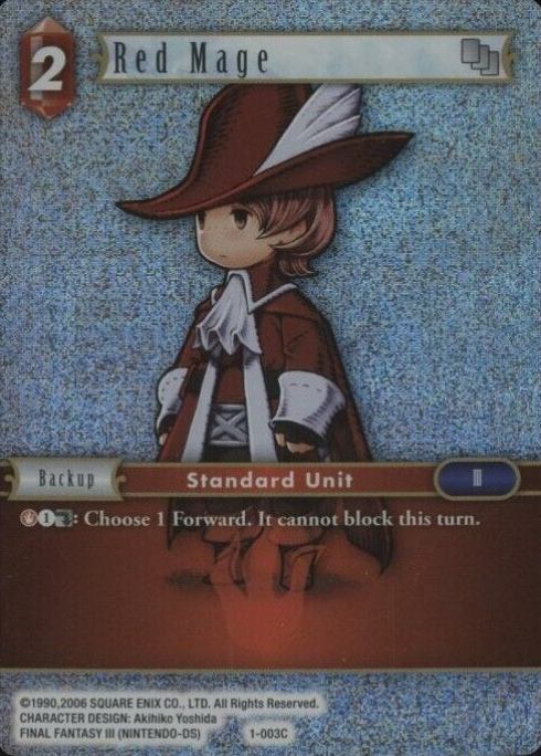 2016 Final Fantasy Opus I Red Mage #3C TCG Card