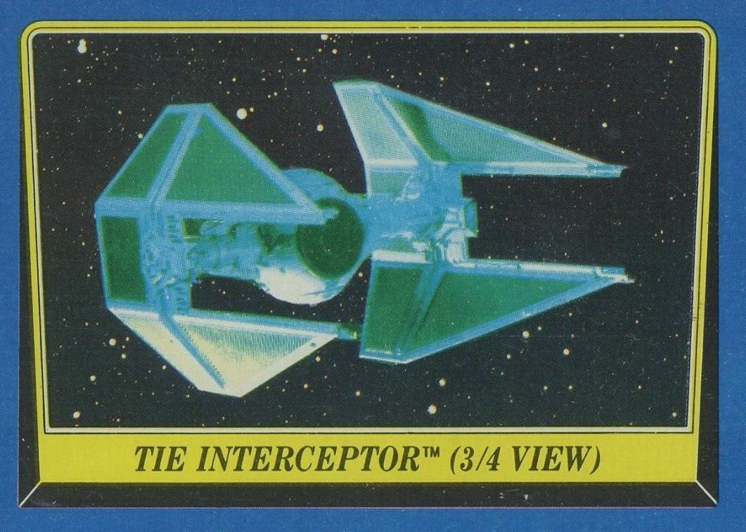 1983 Star Wars Return of the Jedi Tie Interceptor #214 Non-Sports Card