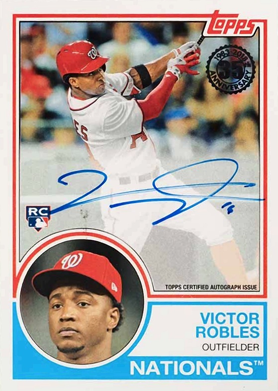 2018 Topps 1983 Topps Baseball Autographs Victor Robles #VR Baseball Card